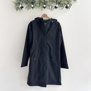 Eddie Bauer Women’s Weatheredge Rain Trench Jacket Hooded Cinch Waist Medium RR